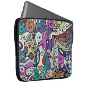 Handgemachte und digital gestrichene Muster Art 8 Laptopschutzhülle (Vorne Rechts)