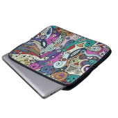 Handgemachte und digital gestrichene Muster Art 8 Laptopschutzhülle (Vorne Knopf)