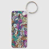 Handgemachte und digital gestrichene Muster Art 8 Schlüsselanhänger (Rückseite)
