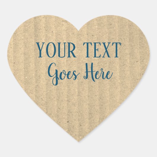 Handgemachte Ware Rustikales einfaches Handwerkspa Herz-Aufkleber (Vorderseite)