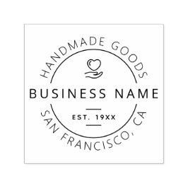 Handgemachte Waren | Benutzerdefinierter Firmennam Permastempel