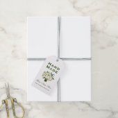 Handgemachte Wasserfarben Grüne Blumenmarken Geschenkanhänger (Mit Garn)