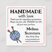 Handgemachter Knetschein Quadratische Visitenkarte (Vorderseite)