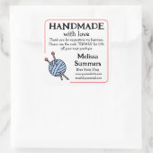 Handgemachter Knetschein Quadratischer Aufkleber (Tasche)