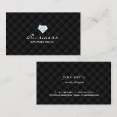 Handgemachter Schmuck-dunkler Luxusdiamant Visitenkarte (Vorne/Hinten)