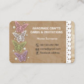 Handgemachtes Handwerk u. Grußkarten Visitenkarte (Vorderseite)