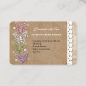 Handgemachtes Handwerk u. Grußkarten Visitenkarte (Rückseite)