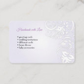 Handgemachtes Handwerk u. Grußkarten Visitenkarte (Rückseite)