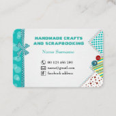 Handgemachtes Handwerk u. Scrapbooking Visitenkarte (Vorderseite)