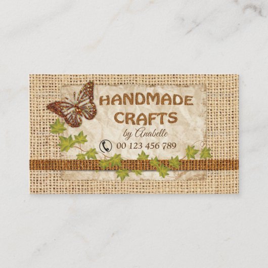 Handgemachtes Handwerk Visitenkarte (Vorderseite)