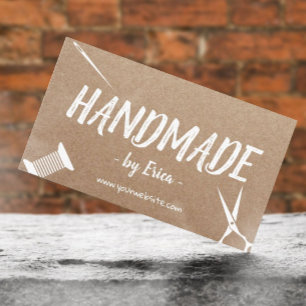 Handgemachtes nähendes Handwerk rustikales Visitenkarte