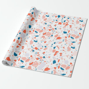 Handgemachtes Packpapier des rosa und blauen