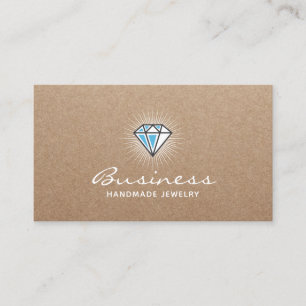 Handgemachtes Schmuck-Diamant-Logo elegantes Visitenkarte