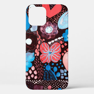 Handgemälde Abstrakte Wasserfarbenkizze Doodle Fl Case-Mate iPhone Hülle