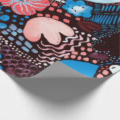 Handgemälde Abstrakte Wasserfarbenkizze Doodle Fl Geschenkpapier (Ecke)