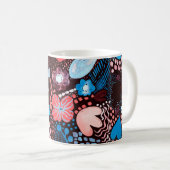 Handgemälde Abstrakte Wasserfarbenkizze Doodle Fl Kaffeetasse (VorderseiteRechts)