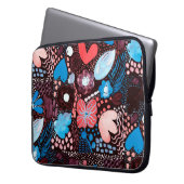 Handgemälde Abstrakte Wasserfarbenkizze Doodle Fl Laptopschutzhülle (Vorderseite Links)