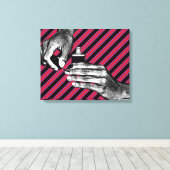 Handgemälde Fingernägel Maniküre Schönheit machen Leinwanddruck (Insitu (Holzboden))