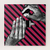 Handgemälde Fingernägel Maniküre Schönheit machen Puzzle (Horizontal)