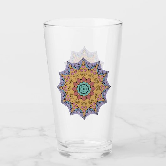 Handgemälde Mandala Uhr Gesicht 1 Glas (Vorderseite)
