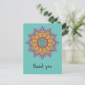 Handgemälde Mandala Uhr Gesicht 1 Postkarte (Stehend Vorderseite)