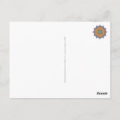 Handgemälde Mandala Uhr Gesicht 1 Postkarte (Rückseite)