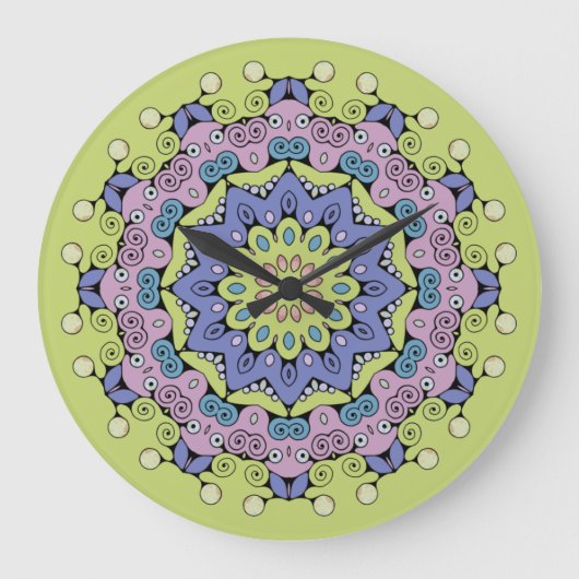 Handgemälde Mandala Uhr Gesicht 2 (Vorderseite)