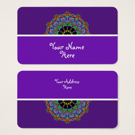 Handgemälde Mandala Uhr Gesicht 24 (Vorne & Hinten)