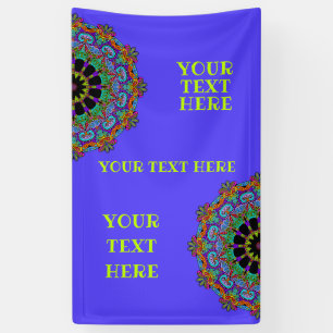 Handgemälde Mandala Uhr Gesicht 24 Banner