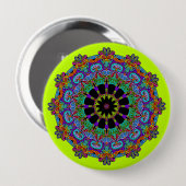 Handgemälde Mandala Uhr Gesicht 24 Button (Vorne & Hinten)