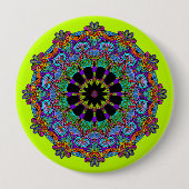 Handgemälde Mandala Uhr Gesicht 24 Button (Vorderseite)