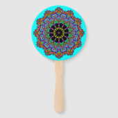 Handgemälde Mandala Uhr Gesicht 24 Fächer (Rückseite)