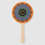 Handgemälde Mandala Uhr Gesicht 24 Fächer (Vorderseite)