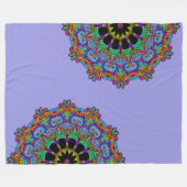 Handgemälde Mandala Uhr Gesicht 24 Fleecedecke (Vorderseite (Horizontal))