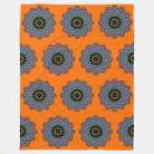Handgemälde Mandala Uhr Gesicht 24 Fleecedecke (Vorderseite)