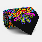Handgemälde Mandala Uhr Gesicht 24 Krawatte (Gerollt)
