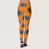 Handgemälde Mandala Uhr Gesicht 24 Leggings (Rückseite)