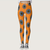 Handgemälde Mandala Uhr Gesicht 24 Leggings (Vorderseite)