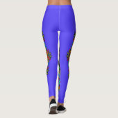 Handgemälde Mandala Uhr Gesicht 24 Leggings (Rückseite)