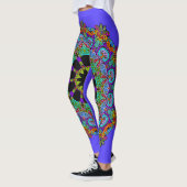 Handgemälde Mandala Uhr Gesicht 24 Leggings (Links)