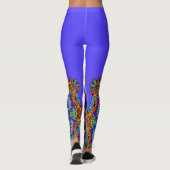 Handgemälde Mandala Uhr Gesicht 24 Leggings (Rückseite)