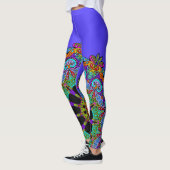 Handgemälde Mandala Uhr Gesicht 24 Leggings (Links)