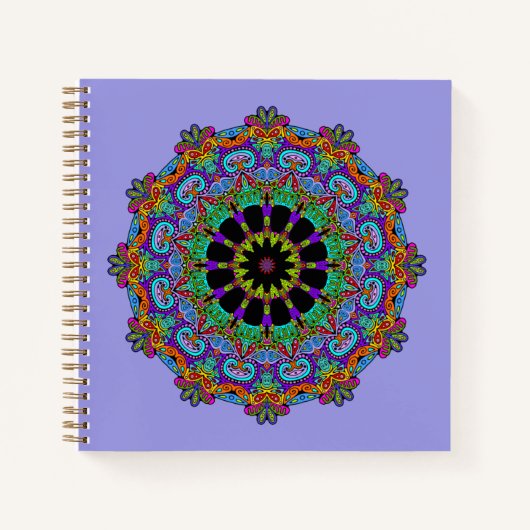 Handgemälde Mandala Uhr Gesicht 24 Notizblock (Vorderseite)