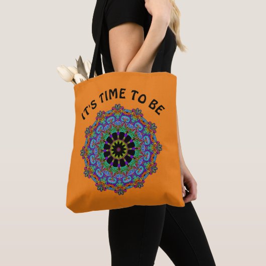 Handgemälde Mandala Uhr Gesicht 24 Tasche (Von Nahem)