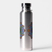 Handgemälde Mandala Uhr Gesicht 24 Trinkflasche (Links)