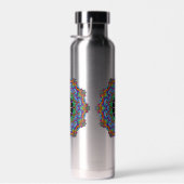 Handgemälde Mandala Uhr Gesicht 24 Trinkflasche (Rechts)
