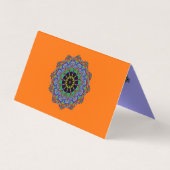 Handgemälde Mandala Uhr Gesicht 24 Visitenkarten (Rückseite)