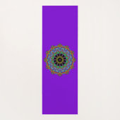 Handgemälde Mandala Uhr Gesicht 24 Yogamatte (Rückseite)