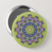 Handgemälde Mandala Uhr Gesicht 2 Button (Vorne & Hinten)