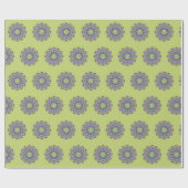 Handgemälde Mandala Uhr Gesicht 2 Geschenkpapier (Flach)